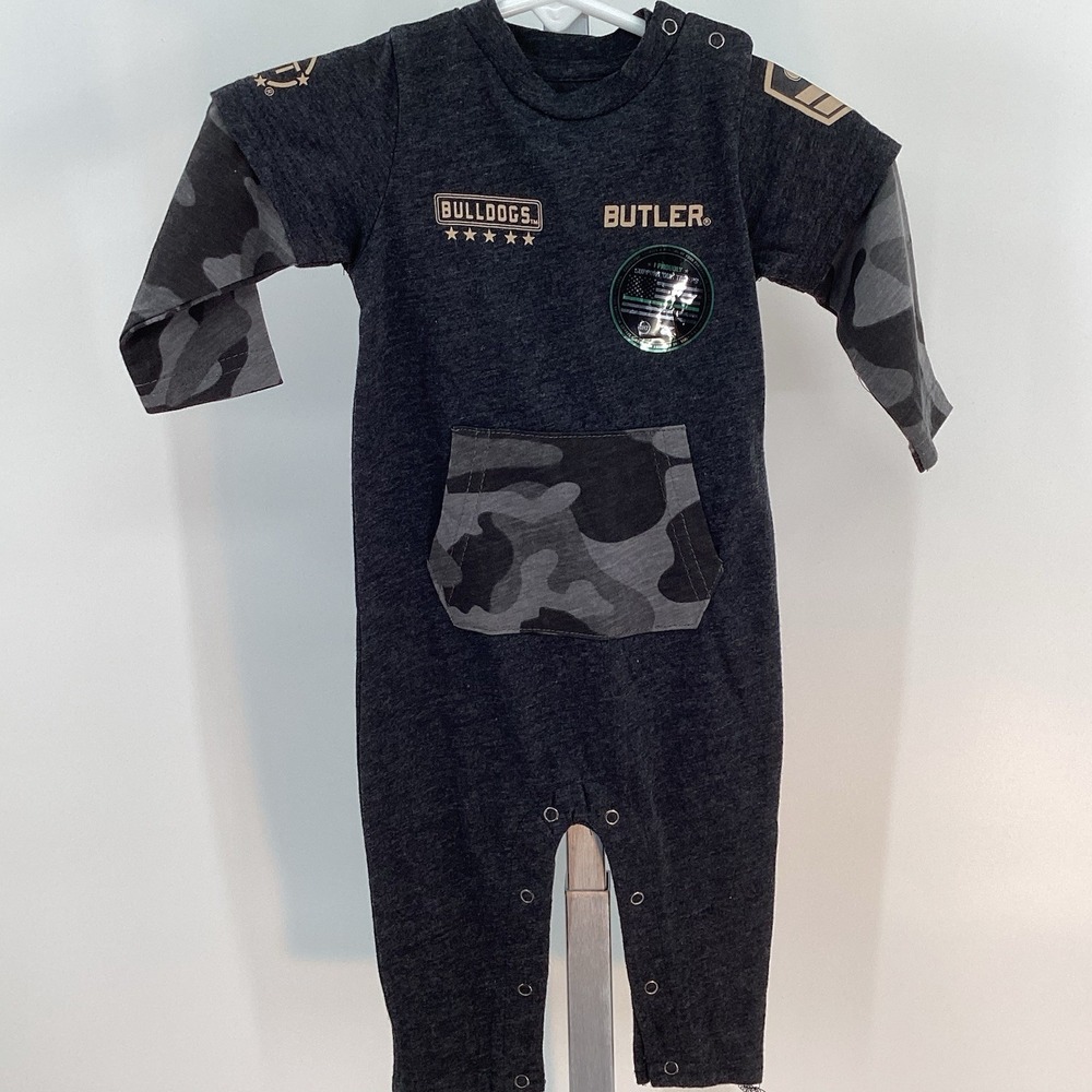Baby Butler University Bulldogs Colosseum One Piece Camo Ripcord Romper- 0/3 mo‎